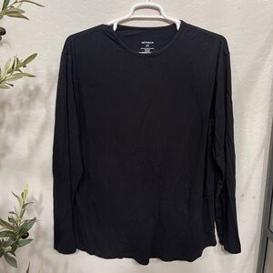 Men's Long Sleeve Crew Neck Shirt - Black